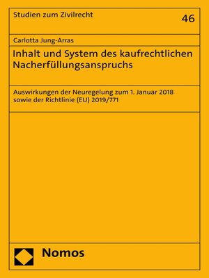 cover image of Inhalt und System des kaufrechtlichen Nacherfüllungsanspruchs